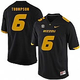 Missouri Tigers 6 Khmari Thompson Black Nike College Football Jersey Dzhi